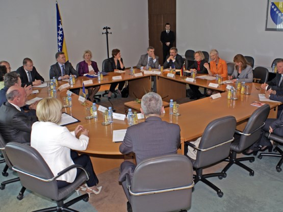 The Members of the Collegium of both Houses of the Parliamentary Assembly of Bosnia and Herzegovina spoke with the Members of German Bundestag's  Parliamentary Friendship Group